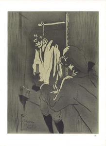 HENRI DE TOULOUSE-LAUTREC Le Pendu 14.5" x 10.5" Lithograph 1966 Art Nouveau Gra - Picture 1 of 1