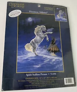 Kit de punto de cruz Candamar Designs SPIRIT STALLION PICTURE adornado nuevo en paquete - Imagen 1 de 5