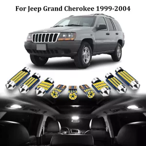 18 Bulbs White Interior LED Lights Package Kit For 1999-2004 Jeep Grand Cherokee - Picture 1 of 12