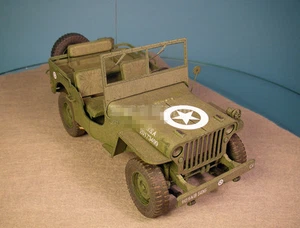 Seconda guerra mondiale Stati Uniti Willys MB Jeep auto camion esercito carta artigianale modello in scala 1:25 - Foto 1 di 12
