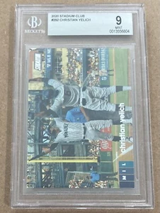 2020 Topps Stadium Club #292 Christian Yelich BGS 9 Mint - Picture 1 of 2