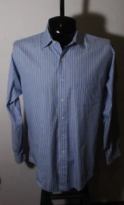 BROOKS BROTHERS Blue Striped Long Sleeve Dress Shirt Size 15.5/35 - Picture 1 of 6
