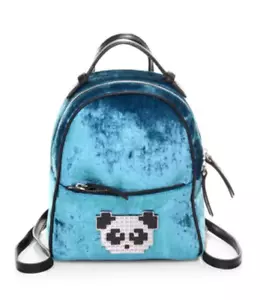 Nuevo con etiquetas Bolso Mochila Les Petits Joueurs Baby Mick Metal Panda Azul Terciopelo Nuevo $680 - Imagen 1 de 8
