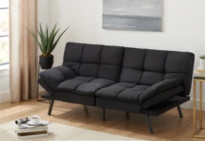 Mainstays Contemporary Memory Foam Futon, Relaxing and Comfy with Arm Rest. - Image 1 of 4