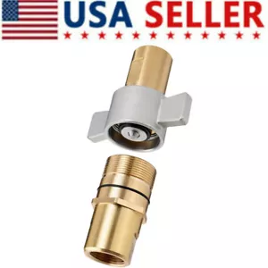Dado ad ala idraulico linea umida ottone 1 pollice attacco rapido/accoppiatore set vite NPT - Foto 1 di 8