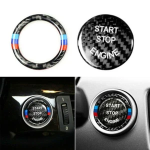 Black Engine Start Stop Button Cover With Ring For BMW E90 E92 E93 2009-2012 10 - Picture 1 of 7