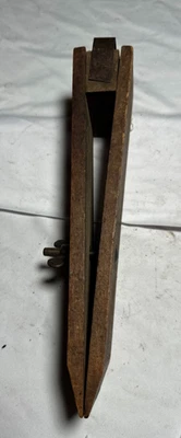 Antique Wooden Clamp Woodworking Carpentry Tool - Image 1 of 4