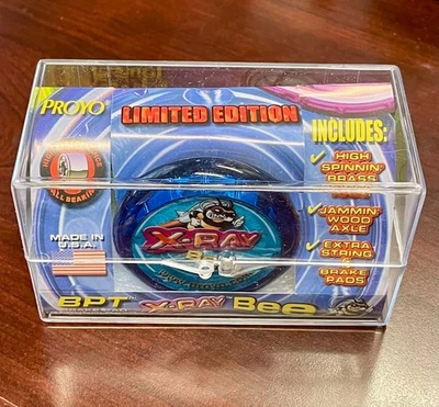 Playmaxx Pro-Yo Blue X-Ray Bee Yo-Yo, ball bearing, BPT response - Image 1 of 3