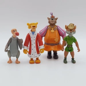 Lot x4 Figures Robin Hood Disney Heroes Famosa Spain 2004 John king vulture - Imagen 1 de 7