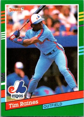 Tim Raines 1991 Donruss #457 Montreal Expos - Image 1 of 2