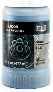 Celadon High Fire Transparent Gloss Glaze Storm - Picture 1 of 12
