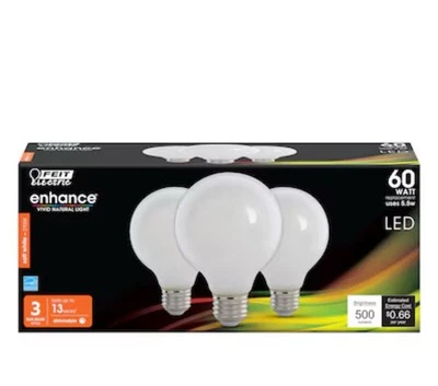 Feit Electric LED FILAMENT 5.5 -Watt EQ G25 Soft white E26 Dimmable LED General - Image 1 of 4