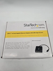 Startech.com Usb C To Dual Gigabit Ethernet Adapter With Usb 3.0 [type-a] Port - Picture 1 of 3