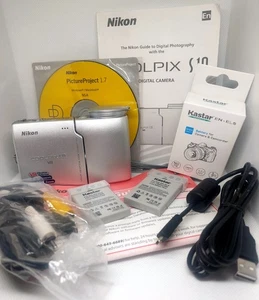 Nikon Coolpix S10 VR Digitalkamera 1gb SD - alles Zubehör - 4 Batts - unbenutzt - Bild 1 von 13