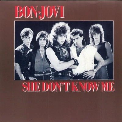 BON JOVI SHE DON'T KNOW ME 7" VINYL Promo in special brown group design pic slee - Image 1 of 2