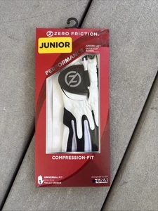 Guante de golf sintético Zero Friction Junior Performance ajuste universal blanco - Imagen 1 de 3