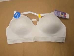 NWT Hanes Bra M Ultimate Cool Comfort Smooth-tec Wire-Fee Bra White - Picture 1 of 8