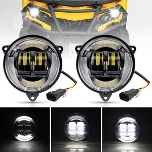 LED Headlight DRL Low Beam For Can-Am Outlander 500 650 800 850 1000 800R - Picture 1 of 14