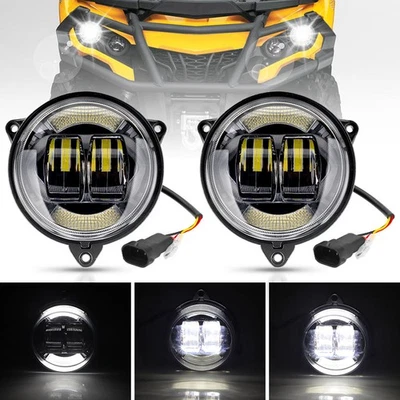 LED Headlight DRL Low Beam For Can-Am Outlander 500 650 800 850 1000 800R - Image 1 of 4