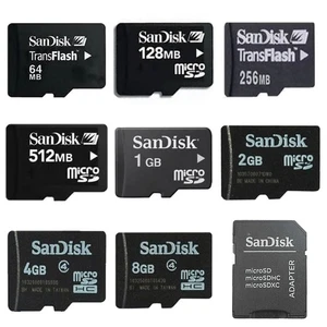 SanDisk 64 128 256 512MB 1 2 4 8GB Micro SD SDHC Class 4 TF Memory Card SDSDQ - Picture 1 of 12