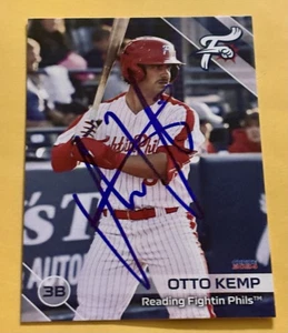 ๐ฅ Otto Kemp  SIGNED 2024 Reading Fightin Phils Team Card Phillies RC Auto - Picture 1 of 2