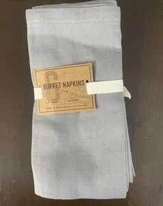 Weltmarkt 6 graue Buffet Tuchservietten 20" x 20" - Bild 1 von 4