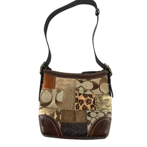 Coach Fabric Leather Patchwork Shoulder Bag G0773-11497 - Picture 1 of 21