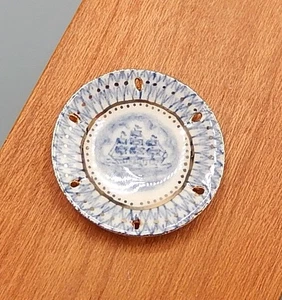 OOAK Teresa Welch Pierced Segelschiff Teller Handwerker Puppenhaus Miniatur 1:12 - Bild 1 von 8