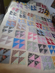 Großes Set 50+ Vintage Baumwolle Futtersack Diamond Quilt Quadrate - Bild 1 von 11