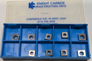 9 Stück NEU KC KNIGHT CARBIDE SPGA070304 SPGA Grade: KC57 CARBIDE INSERTS - Bild 1 von 2