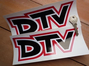 Par de pegatinas de 8" con logotipo de DTV para autos de carreras y rally para concesionario equipo Vauxhall Chevette Magnum - Imagen 1 de 1