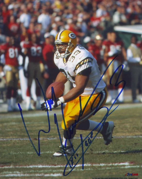 AUTOGRAPHED 8x10 Photo of William Henderson - Green Bay Packers NC Tar Heels !!! - Image 1 of 1