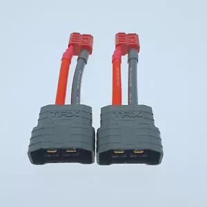 2pcs Deans T plug jack to Compatible Traxxas trx female cable for new id charger - Picture 1 of 2