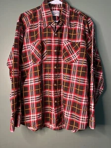 Autumn Attitudes XL Men's Flannel Long Sleeve Shirt – 100% Cotton, Made in Egypt - Picture 1 of 7