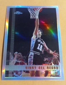 1997-98 Topps Chrome Refractor Vinny Del Negro #20- Spurs - Picture 1 of 2