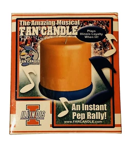 NCAA Amazing Musical Illinois Fighting Illini Fan Candle Play Loyalty Fight Song - Picture 1 of 7