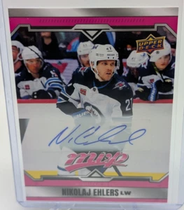 2024-25 Upper Deck MVP Magenta Nikolaj Ehlers Auto Winnipeg Jets #214 - Picture 1 of 2