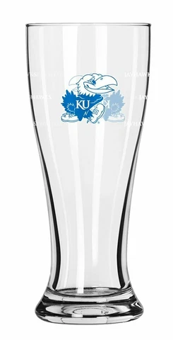 UNIVERSITY OF KANSAS JAYHAWKS PILSNER SHOT GLASS CLEAR 2.5 OUNCES NEW Cover