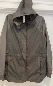 Lululemon Lab Assemblage Shell Convertible Length 2in1 Long Jacket 8 Gray Green - Picture 1 of 9