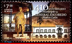 2867 MEXIKO 2014 GENERAL ESCOBEDO, NUEVO LEÓN, SKULPTUR, ARCHITEKTUR, POSTFRISCH - Bild 1 von 2