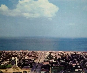Rehoboth Beach Delaware Postcard Business District Arial Atlantic Ocean Unused - Picture 1 of 3