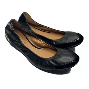 Calvin Klein Ballet Flats Black Patent Leather Toe Stretch Women's 6 NEW - Picture 1 of 10