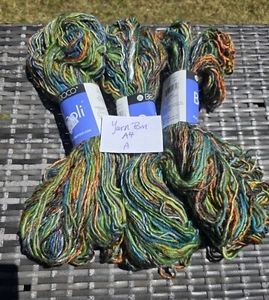 NOS Berroco Rainbow 5330/5881 206 yds 3 Skeins Wool Acrylic Rayon Knit Crochet - Picture 1 of 4