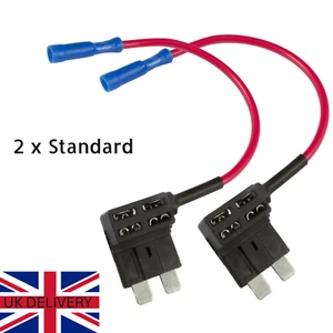 2 x Add A Circuit Piggy Back Fuse Tap Standard Blade Fuse Holder ATO 12V UK - Picture 1 of 1