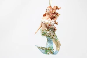 Katherine's Collections Retired Blue Embellished Encrusted Mermaid Ornament - Picture 1 of 2