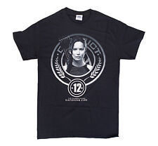 The Hunger Games 2: Catching Fire Desaturated Katniss in Seal Mens Black T-Shirt