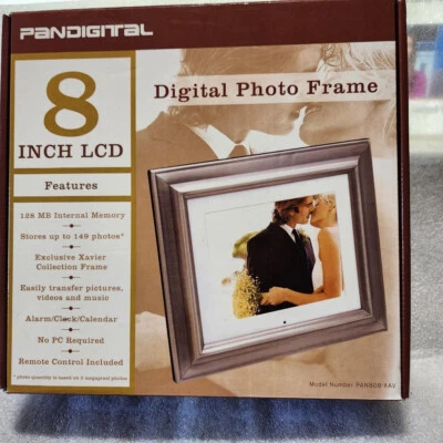 PANDIGITAL 8 INCH LCD DIGITAL PHOTO FRAME PAN808-XAV - Image 1 of 4