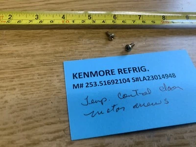 KENMORE REFRIGERADOR 253.51692104 Juego de 2 tornillos de puerta con control de temperatura Foto 1 de 4