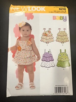 Simplicity Newlook Baby 6218 Baby Dress SZ NB-L Uncut - Image 1 of 3