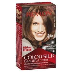Revlon ColorSilk™ 51 Light Brown Permanent Hair Dye 3D Color Full Grey Coverage - Picture 1 of 1